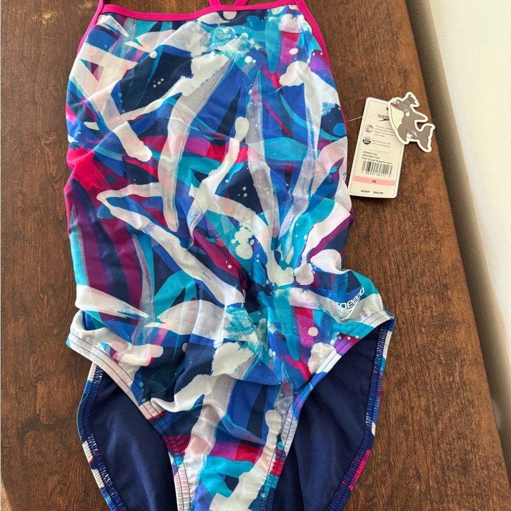 Speedo Women's Abstract Print One-Piece Swimsuit - Picture 4 of 6